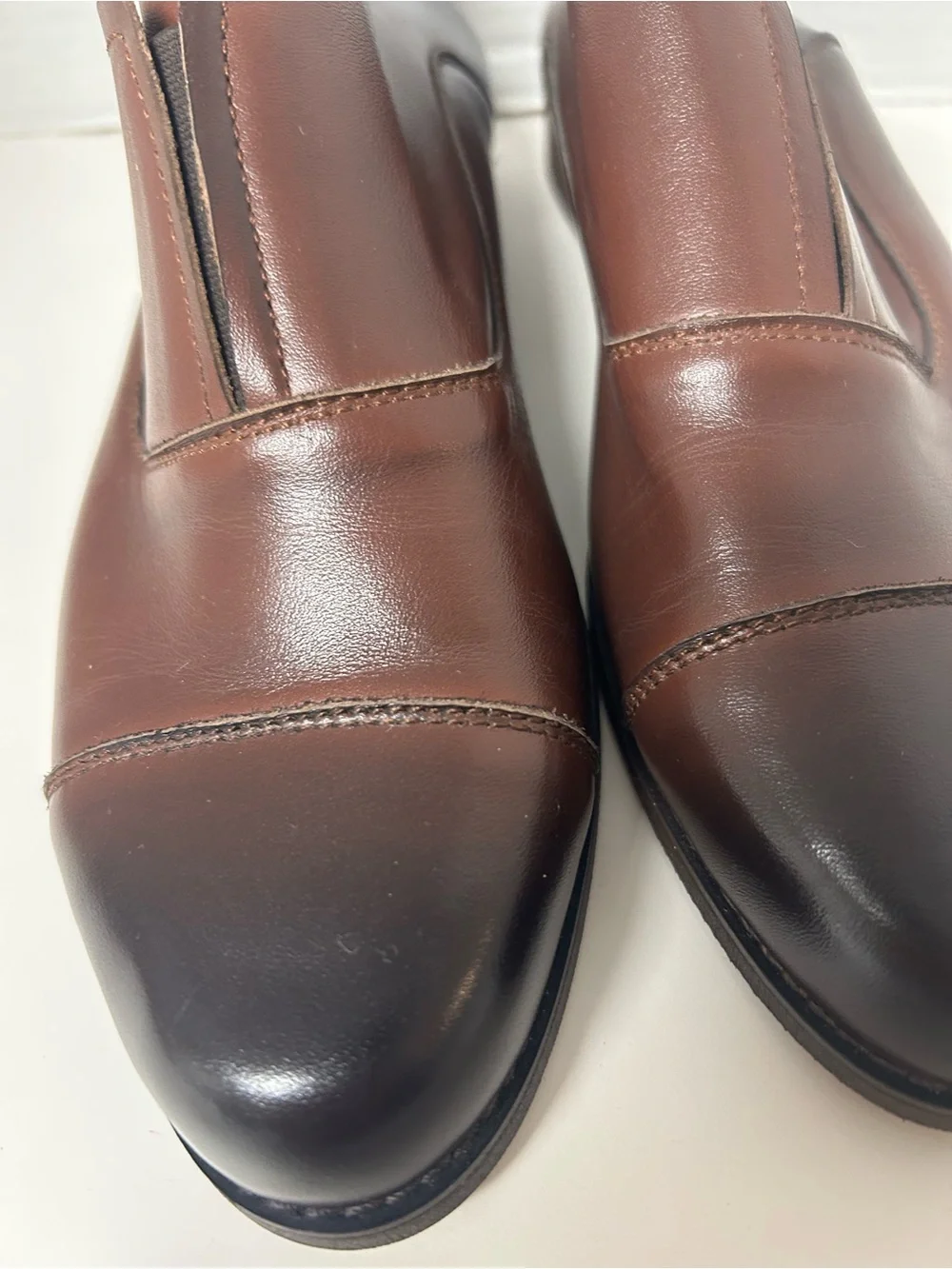 Handmade Leather Ombre Cap Toe Laceless Oxfords / Loafers | Fits US W 8 - 8.5